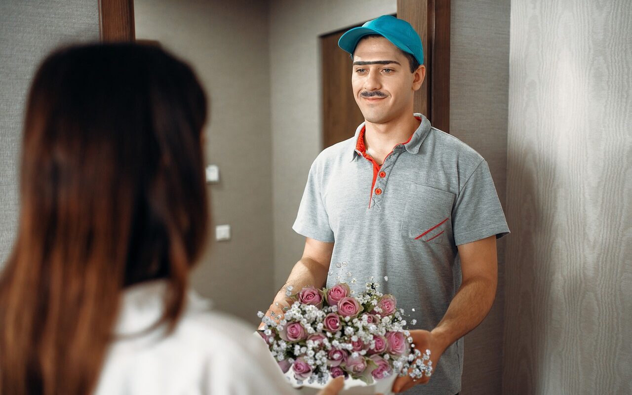 delivery person, flower, florist, beautiful flowers, delivery, woman, man, nature, happy, happiness, grey, apartment, corridor, door, delivery person, delivery person, flower wallpaper, delivery person, flower background, delivery person, delivery person