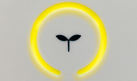 blue and white round logo